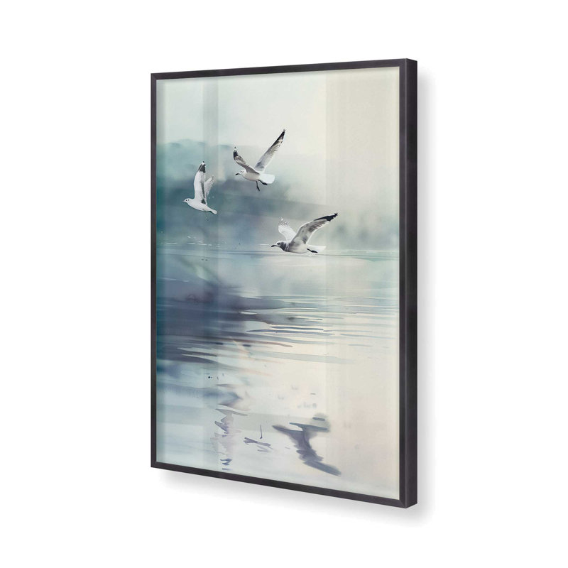 Impression «Misty Soar II», Cadre en zinc patiné, H 15,25 po x l 12,25 po