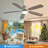 Modern 52 Inch Led Ceiling Fan With 110V 6 Speed Wind 5 Blades Remote Control Reversible DC Motor With Light-750371969-750371983