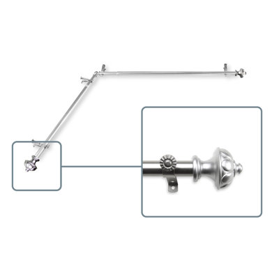 Kravitz Stainless Steel Adjustable Single Curtain Rod