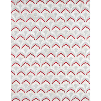 5'X8' Chevron Area Rug in Silver