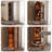 Walnut Modern Solid wood Standard Bookcase