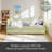 Cozy Gingham Daybed With Two Storage Drawers, With USB Port And Adorable Wave Shaped-1722698257-1722698256