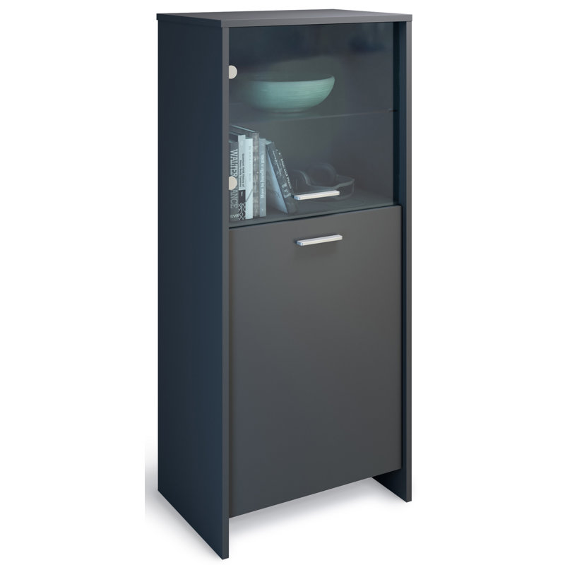 Dunnavent Display Cabinet, Grey/Dark Blue
