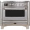 Cuisinière à induction 36 pouces avec 5 éléments à induction ILVE Majestic II Series (porte en verre)