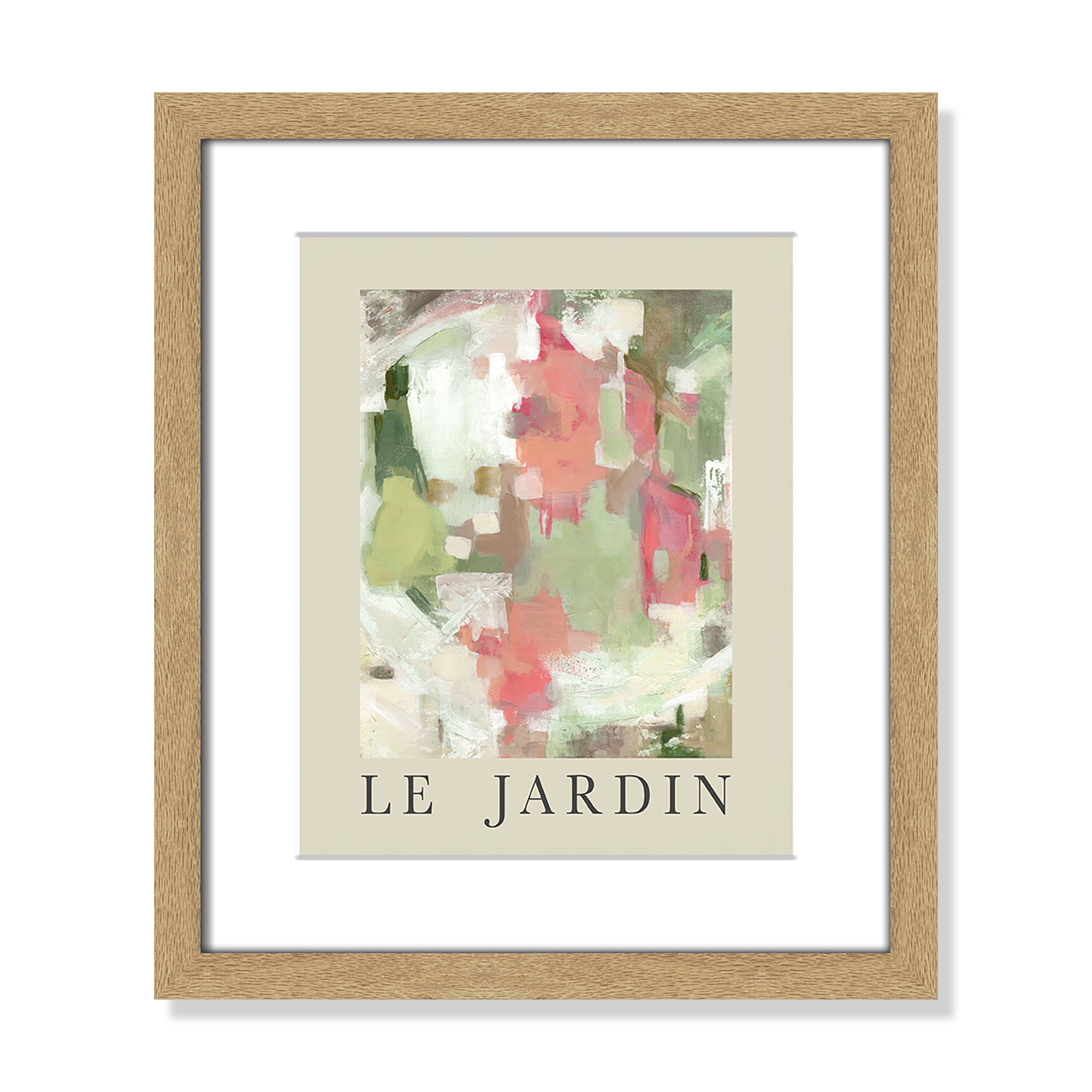 Botanical Poster Collection " Le Jardin " by Carol Robinson, 15" H x 13" W x 1.25" D, Natural Single Picture Frame, Yes
