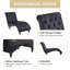 Chaise longue capitonnée en velours-290435527