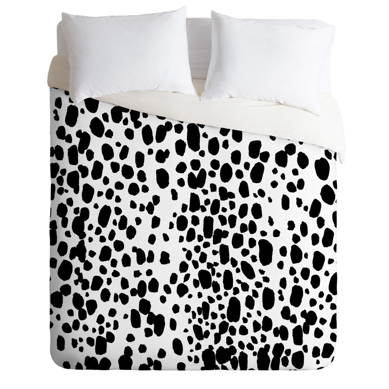  Ensemble de housse de couette en microfibre noire Glam, Housse de couette simple + 1 taie décorative stan