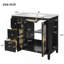Meuble-lavabo 36 po avec 2 portes à fermeture douce, armoire de rangement moderne avec 3 tiroirs-2030246834