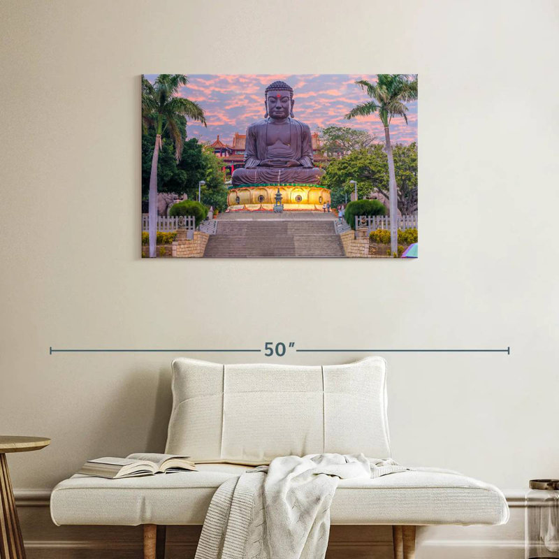 Statue de grand Bouddha Adella Changhua, H 24 po x l 36 po