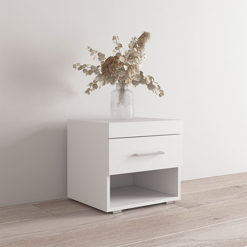 Perth 17.7" Nightstand with Matte Finish, White