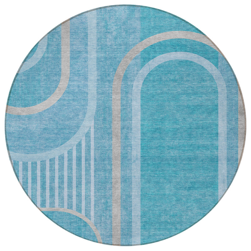 Tapis extérieur rond 8 pi