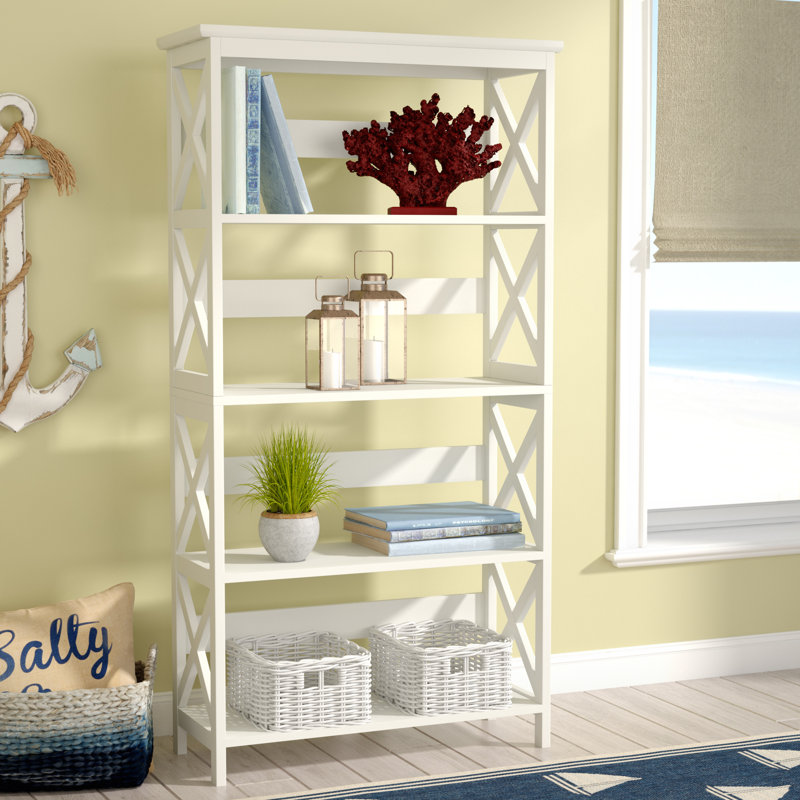 Darek Etagere Bookcase, Cherry/Black
