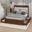 Grand lit plateforme avec tiroirs de rangement et lit gigogne simple TG-110092510