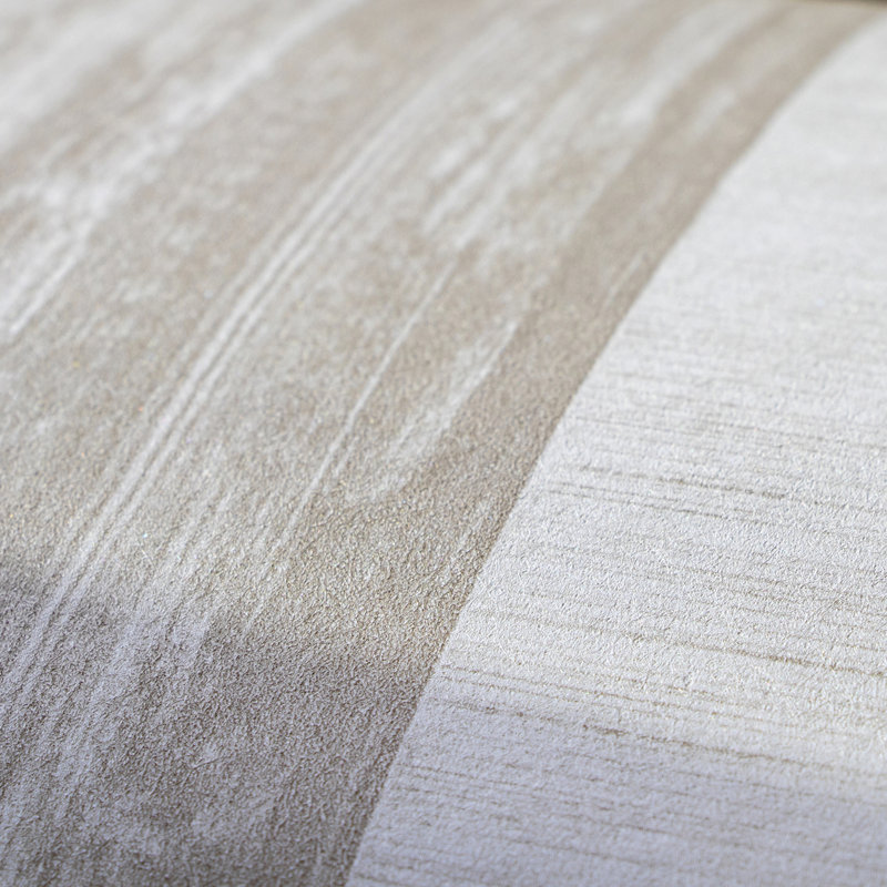 Adyen Poseidon Smooth Metallic Stripe 10m x 53cm Wallpaper Roll, Warm Grey