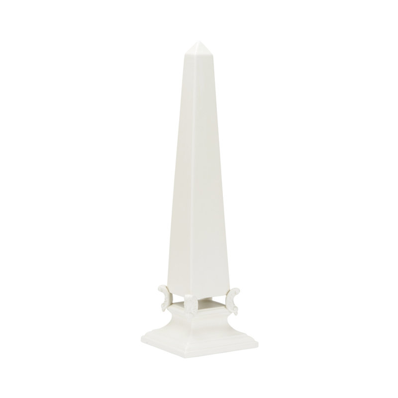White Neoclassical Obelisk - Large