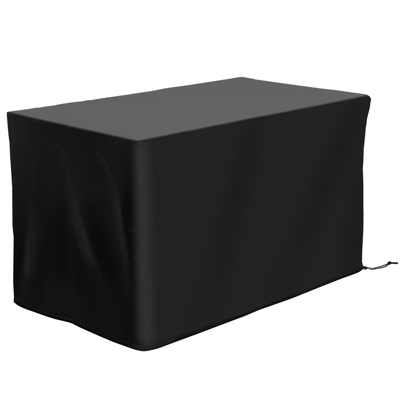Fire Pit Cover Rectangular Water-resistant Oxford Fabric With Pvc Coating 43’’ L X 24’’ W X 25’’ H Outdoor Fire Pit Table Cover For Rectangular Fire Pit, Black
