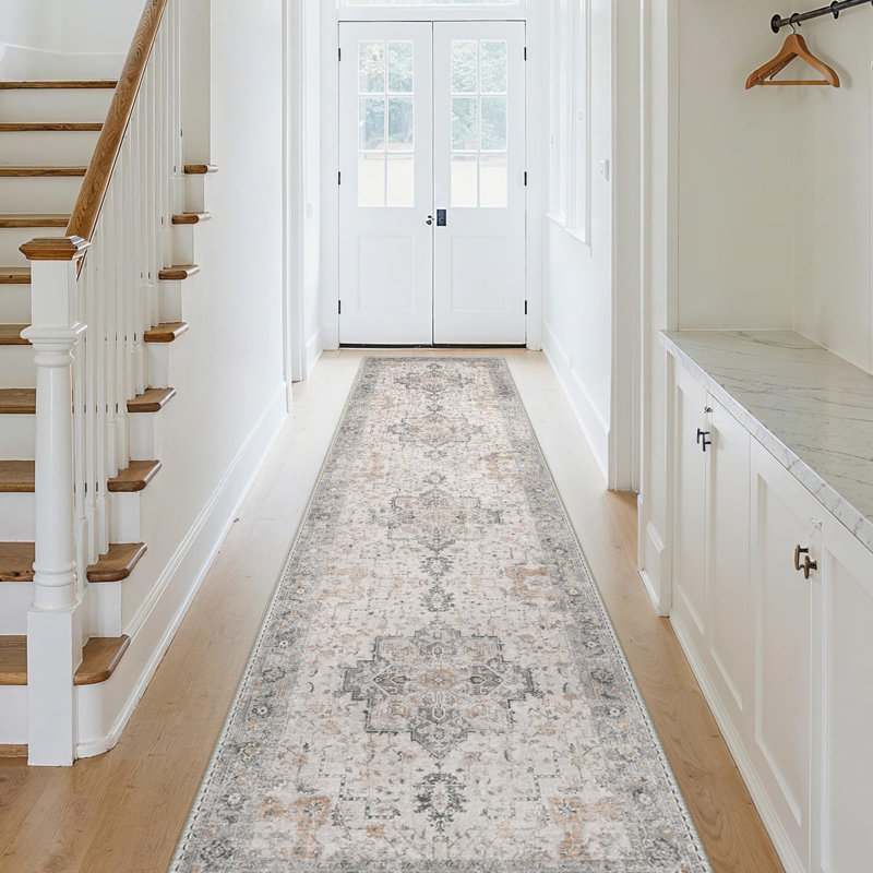 Oriental Performance Machine Washable Non Slip Indoor Area Rug, Runner 80 x 300cm