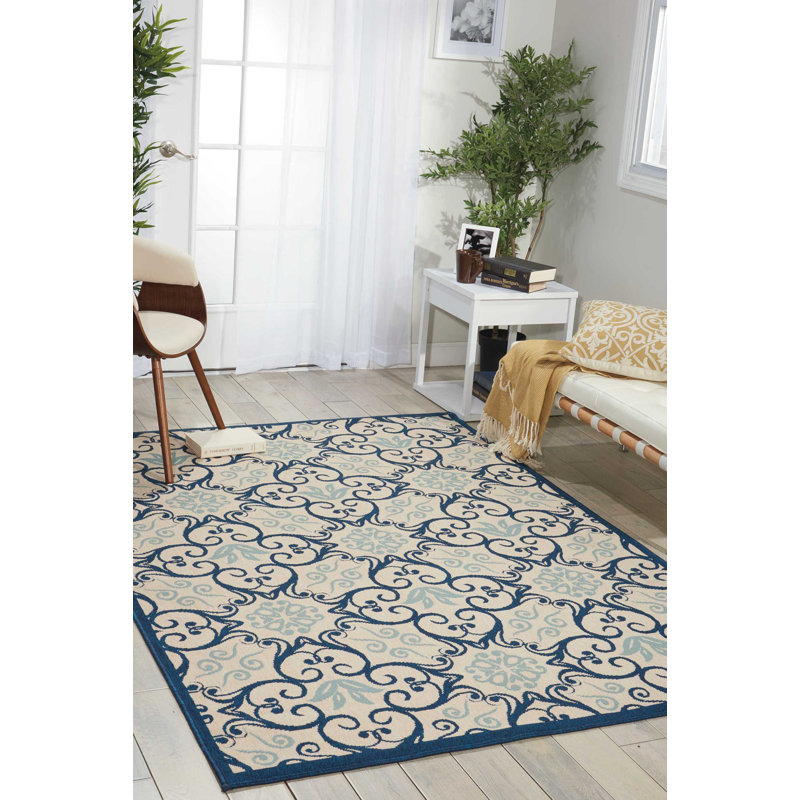 Gesa Geometric Indoor / Outdoor Rug, Rectangle 2'6" x 4'