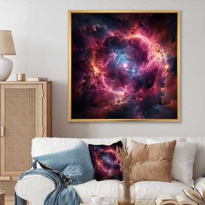 Pink Galaxy Nebula Odyssey I - Galaxies Wall Art