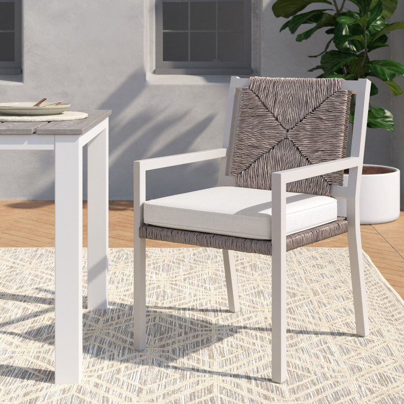 Avalynne Outdoor Dining Armchair with Cushions