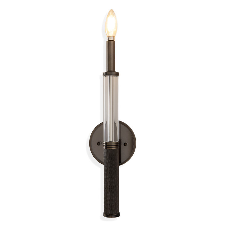 Reynolds Crystal Sconce, Bronze