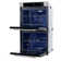 Cosmo 30 in. Haven Collection Double Electric Wall Oven, True Convection, Blue Porcelain, Self Cleaning in Stainless Steel