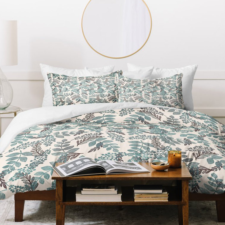Polyester Floral Duvet Cover, Twin Duvet Cover + 1 sham