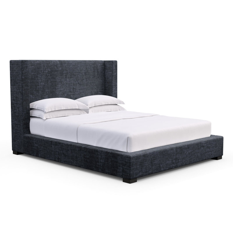 Velvet Wingback Bed