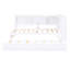 Lit de jour simple blanc avec lit gigogne et rangement - Structure en bois massif robuste et rangement simple, structure de ports en couleur-1300967681