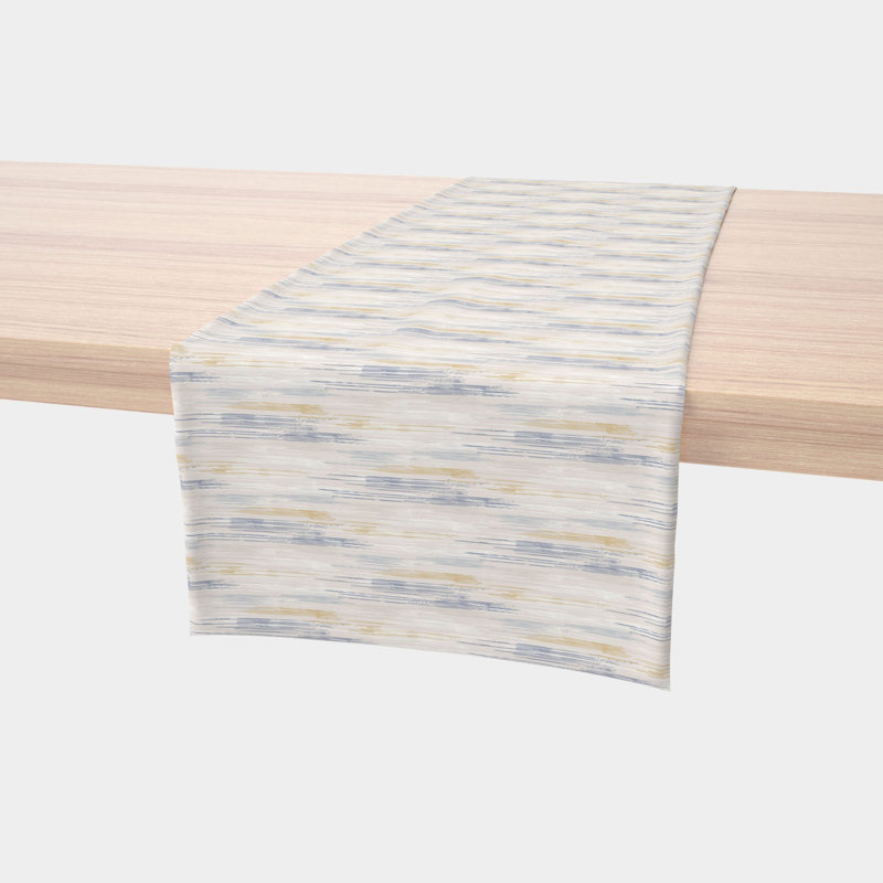 Table Runner, 100% Cotton, 16X108", Natural Brush Stroke, 108" L x 16" W