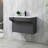 32'' Wall Mounted Single Bathroom Vanity with Solid Surface Top, Motion Sensor LED Light-543293639