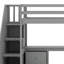Structure de lit mezzanine avec bureau intégré et tiroirs de rangement doubles-542545126