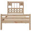 Bookcase Bed Without Mattress Solid Wood Pine