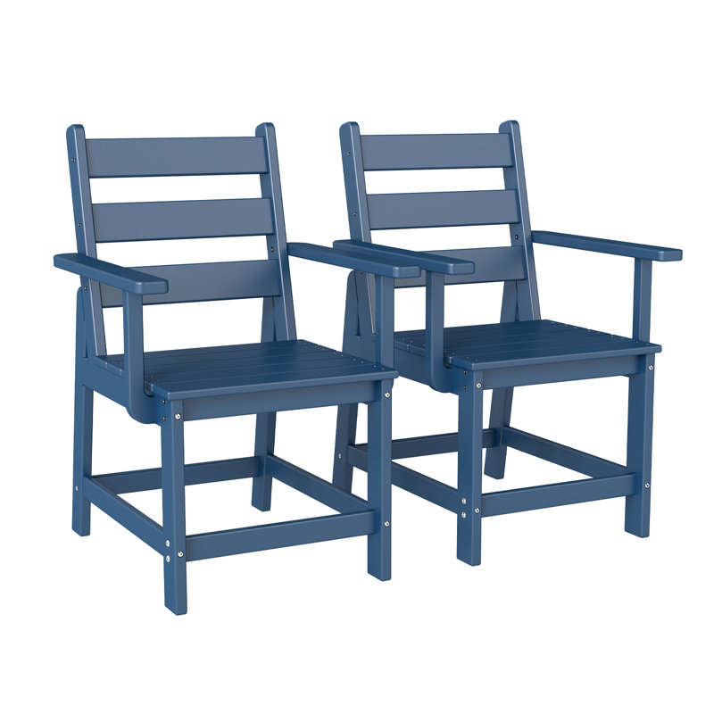 Ensemble de 2 chaises d'extérieur en PEHD, Bleu