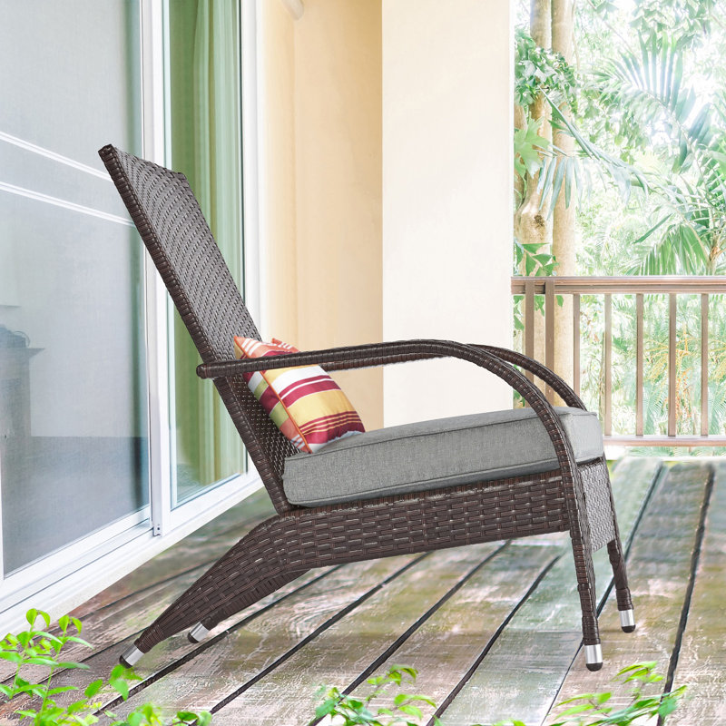 Odessey Wicker Outdoor Adirondack Chair