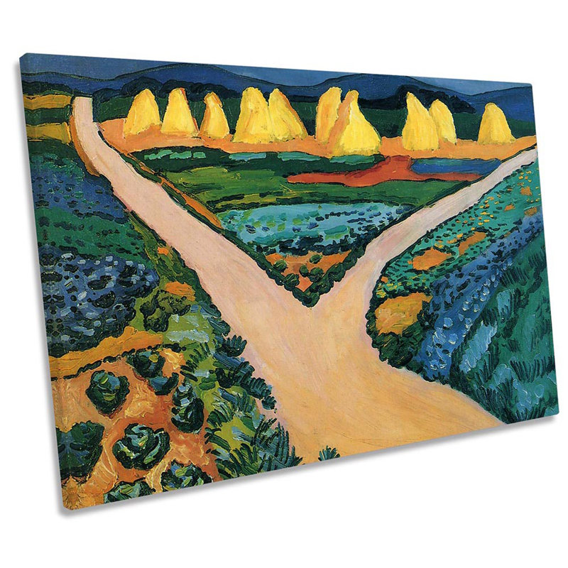 August Macke Vegetable Fields 1 Piece Wrapped Canvas Wall Art, 61cm H x 91.4cm W x 4cm D