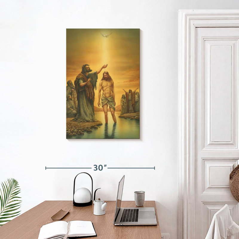 Le Baptême de Jésus-Christ, H 30 po x l 20 po