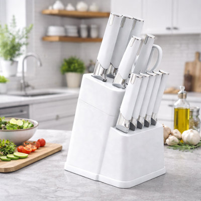 Ensemble de couteaux de cuisine en acier inoxydable 13 pièces Modern