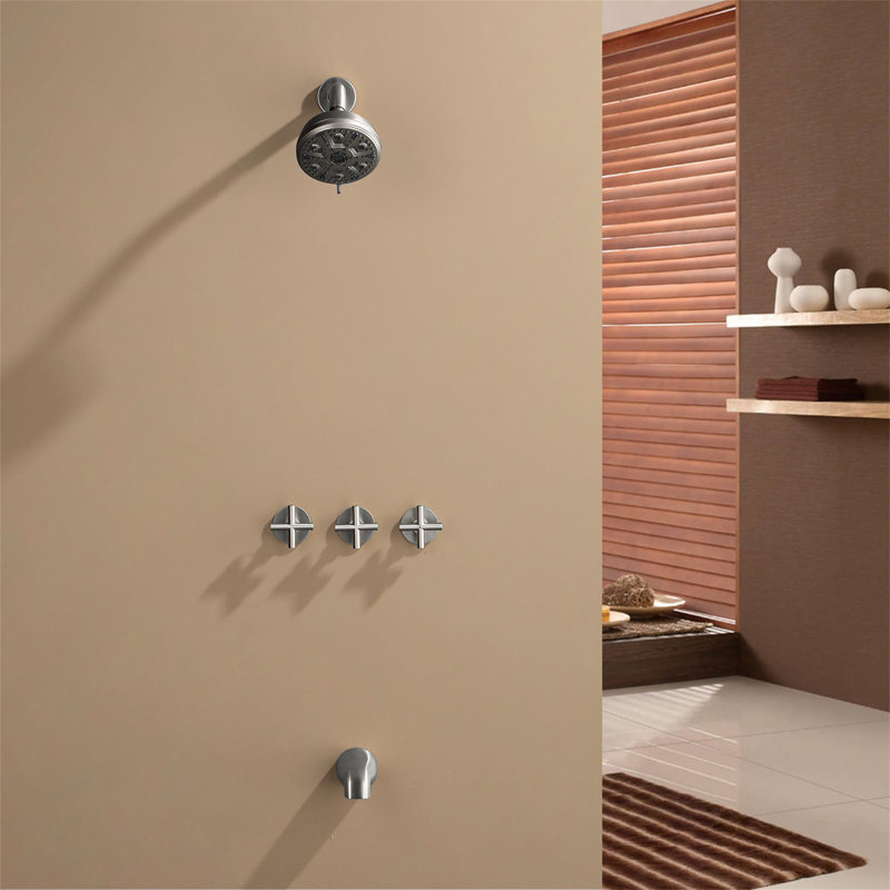 All-In-One Kit with Rough in-Valve, Brushed Nickel