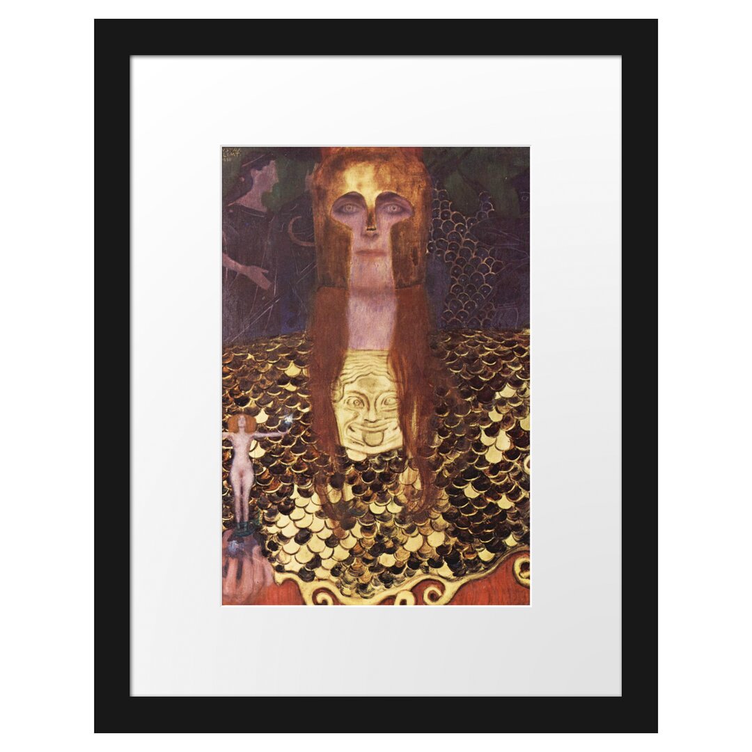 Gerahmter Kunstdruck Minerva Or Pallas Athena von Gustav Klimt