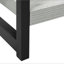 Table d'appoint, côté, bout, étroit, petit, 2 niveaux, stratifié gris, métal noir, contemporain, moderne