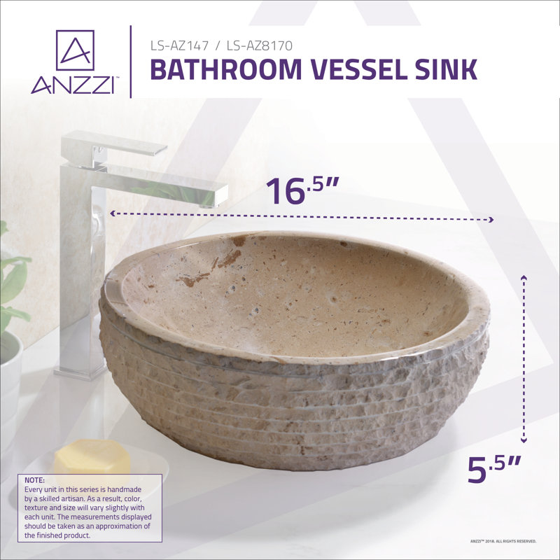Lavabo de salle de bain circulaire Solon Classic