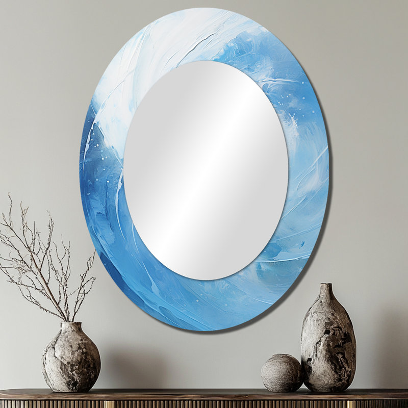 Miroir mural bleu, 40 po x 30 po