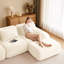 Canapé modulaire modulaire en forme de U de 146 po pour le salon 146 po, tissu en flanelle, canapé 4 places surdimensionné, siège profond, canapé désossé, repose-pieds mobile, connexion par boucle, conception antidérapante, sans assemblage