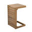 Table d'appoint en bois, finition brune, ajoute de l'espace supplémentaire au patio, moderne et fonctionnel