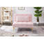 Tissu convertible futon avec pieds en métal doré (rose)