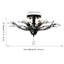 Jamei 5 - Light 80cm Dimmable Crystal Semi Flush Mount-1752915272