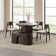 Transformer Table Extendable Round Dining Set - Table + Bench + 4 Chairs - 2 To 10 People - Dark Walnut