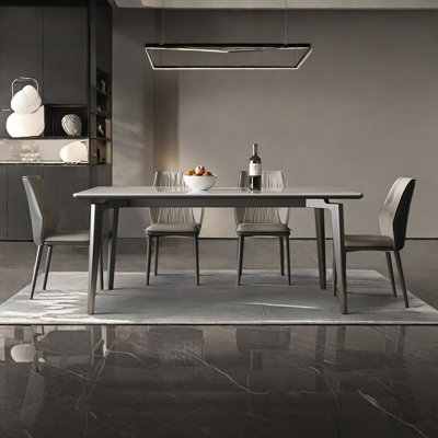 Home modern rectangular dining table and chairs