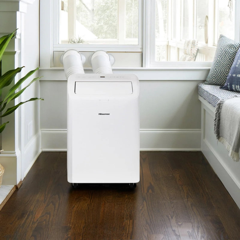 Hisense 8,000 Btu Portable Air Conditioner With Dual Hose & Inverter, 350 Sq Ft, Wi-fi, Connectlife App For Google And Alexa